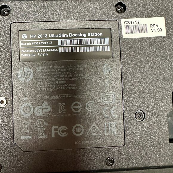 HP 2013 UltraSlim Docking Station with AC Adapter - Serial: 5CG702XKJZ BRAND NEW - Picture 4 of 7